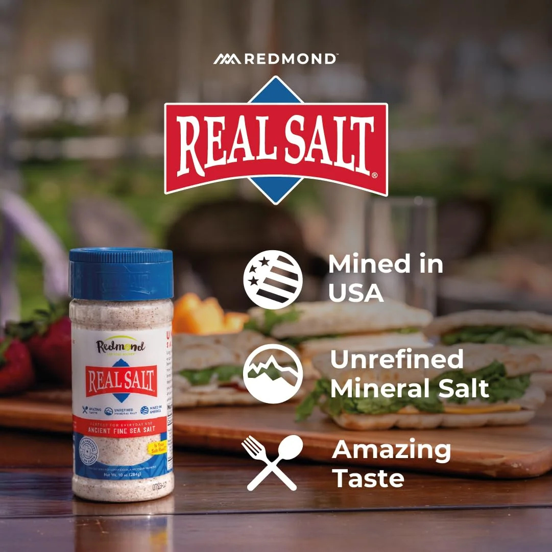 Redmond Real Salt Ancient Sea Salt, Fine Refill Pouch - 16 oz