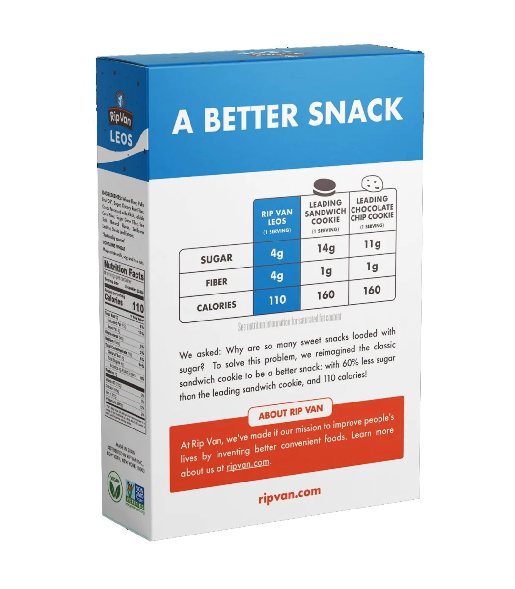 Rip Van LEOs Cookies and Cream Sandwich Cookies