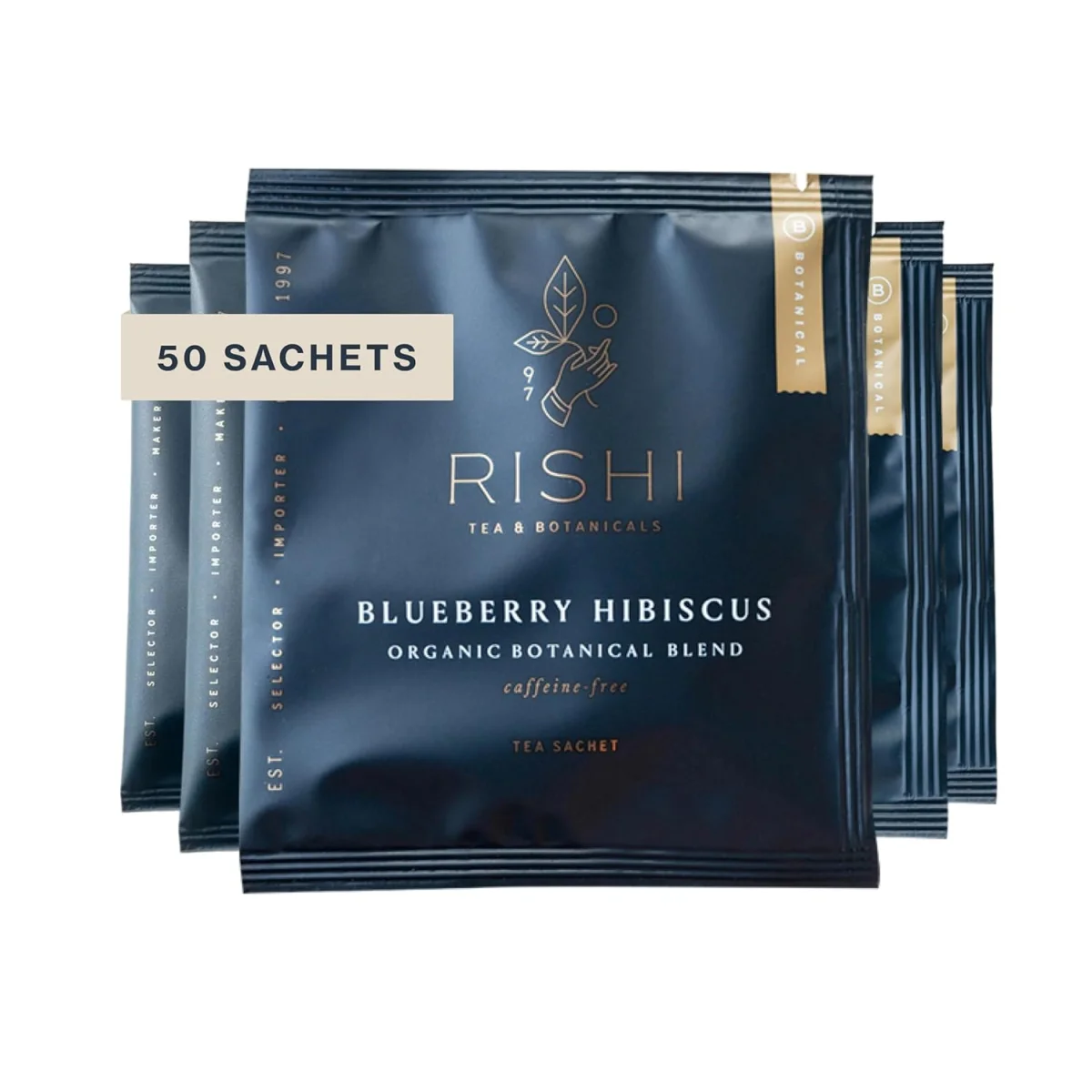 Rishi Tea Organic Blueberry Hibiscus Botanical Blend, Caffeine Free - 15 Sachets