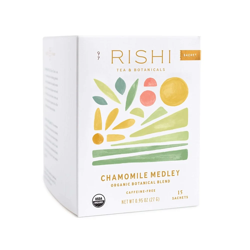 Rishi Tea Organic Chamomile Medley Botanical Blend, Caffeine Free - 15 Sachets