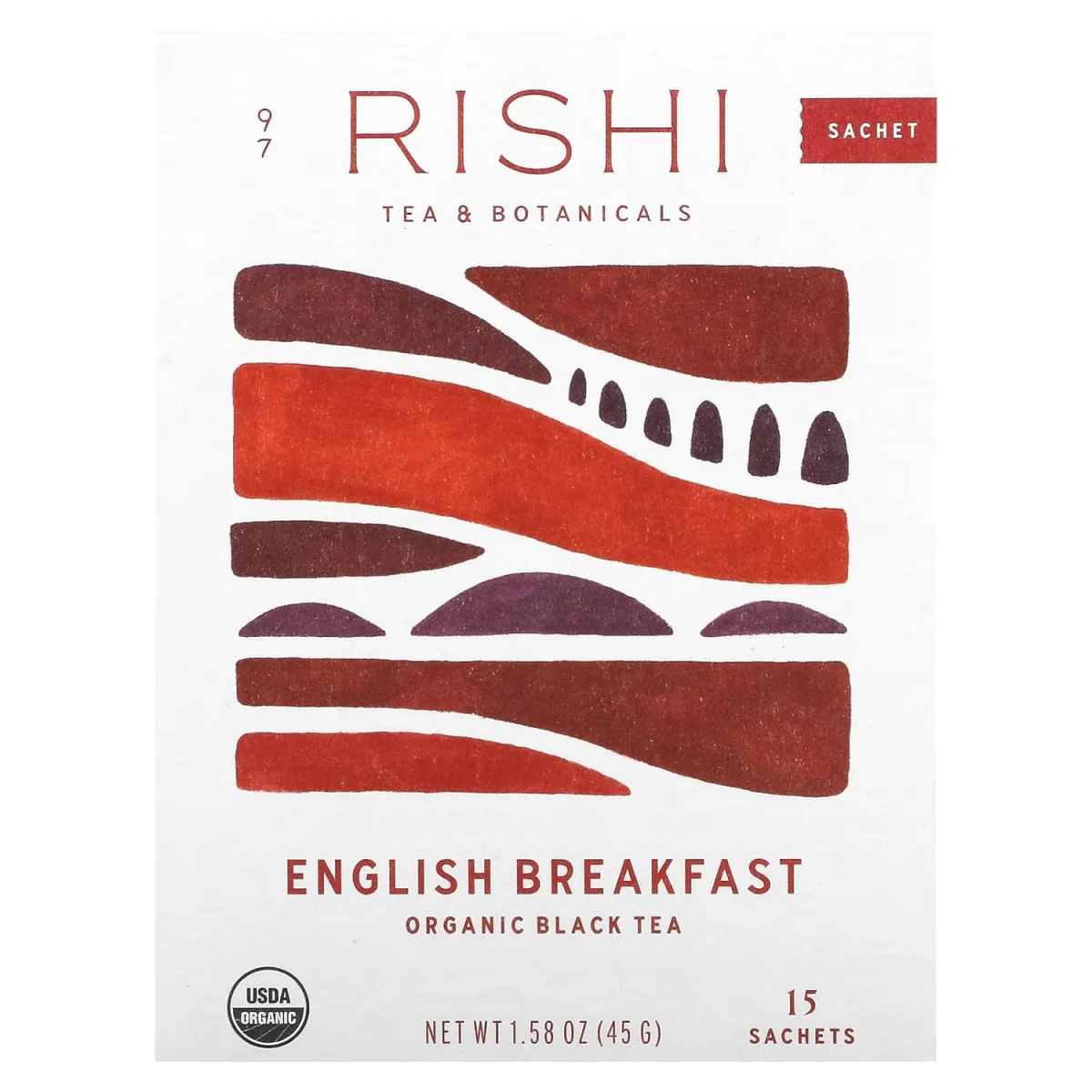 Rishi Tea Organic English Breakfast Black Tea - 15 Sachets