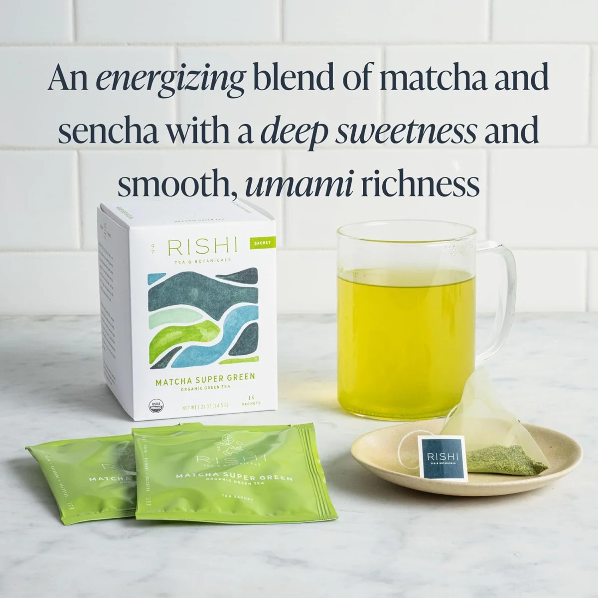 Rishi Tea Organic Matcha Super Green Tea - 15 Sachets