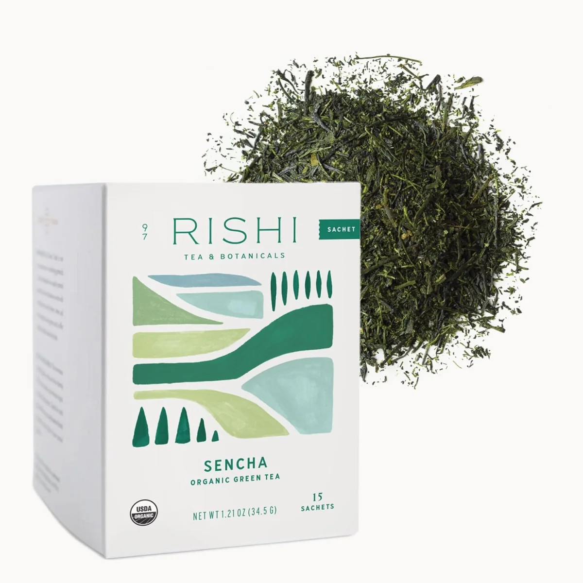 Rishi Tea Organic Sencha Green Tea - 15 Tea Bags