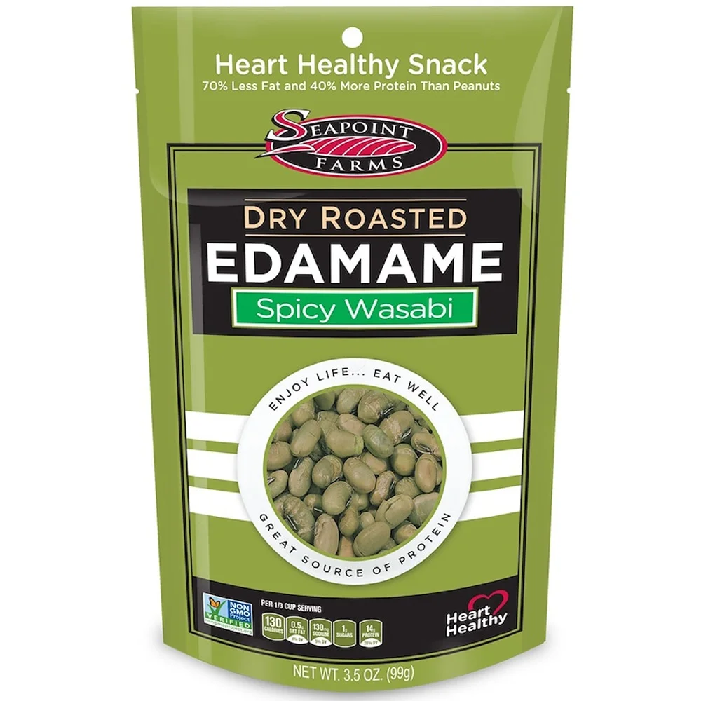 Seapoint Farms Dry Roasted Edamame, Spicy Wasabi - 3.5 oz