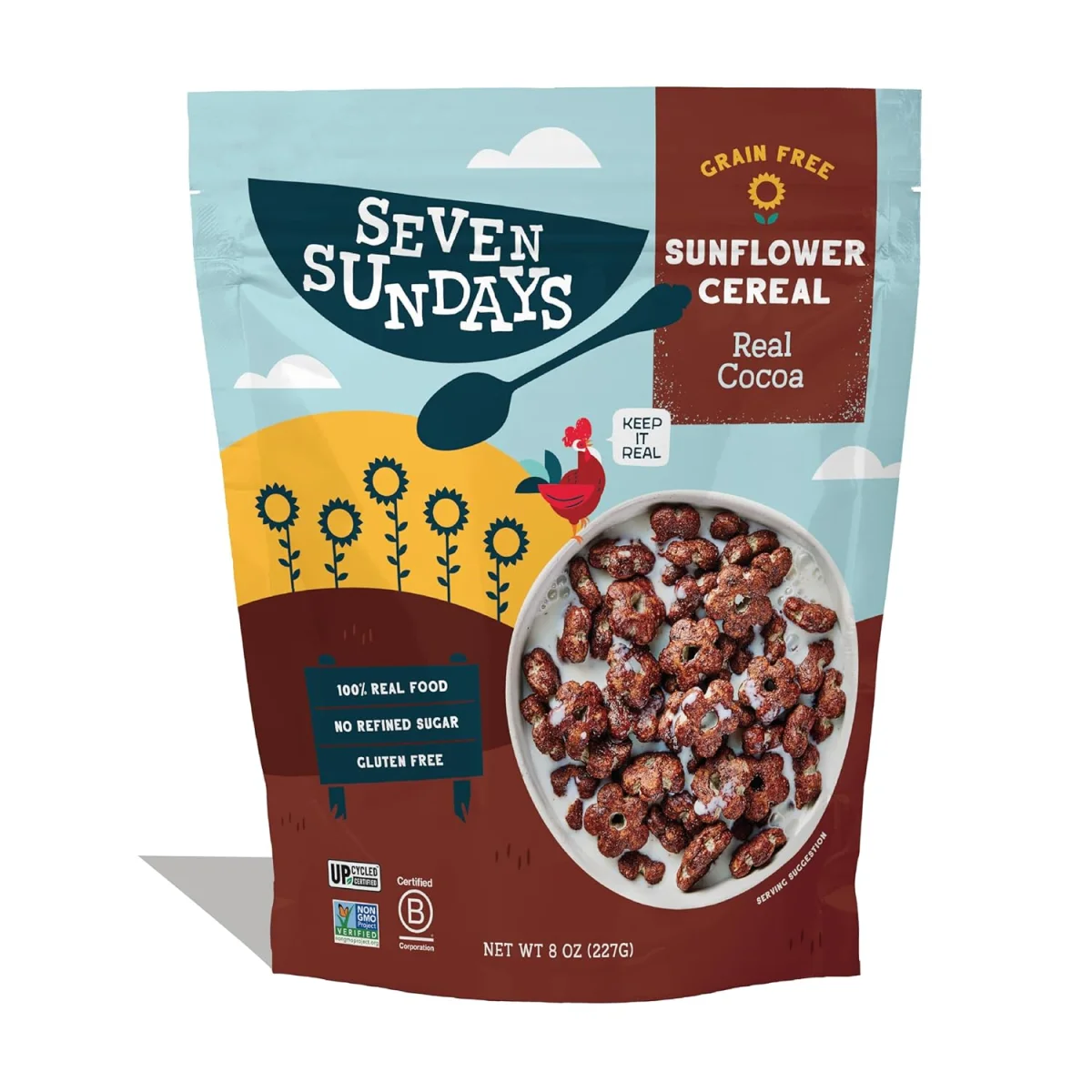 Seven Sundays Sunflower Cereal, Real Cocoa - 8 oz