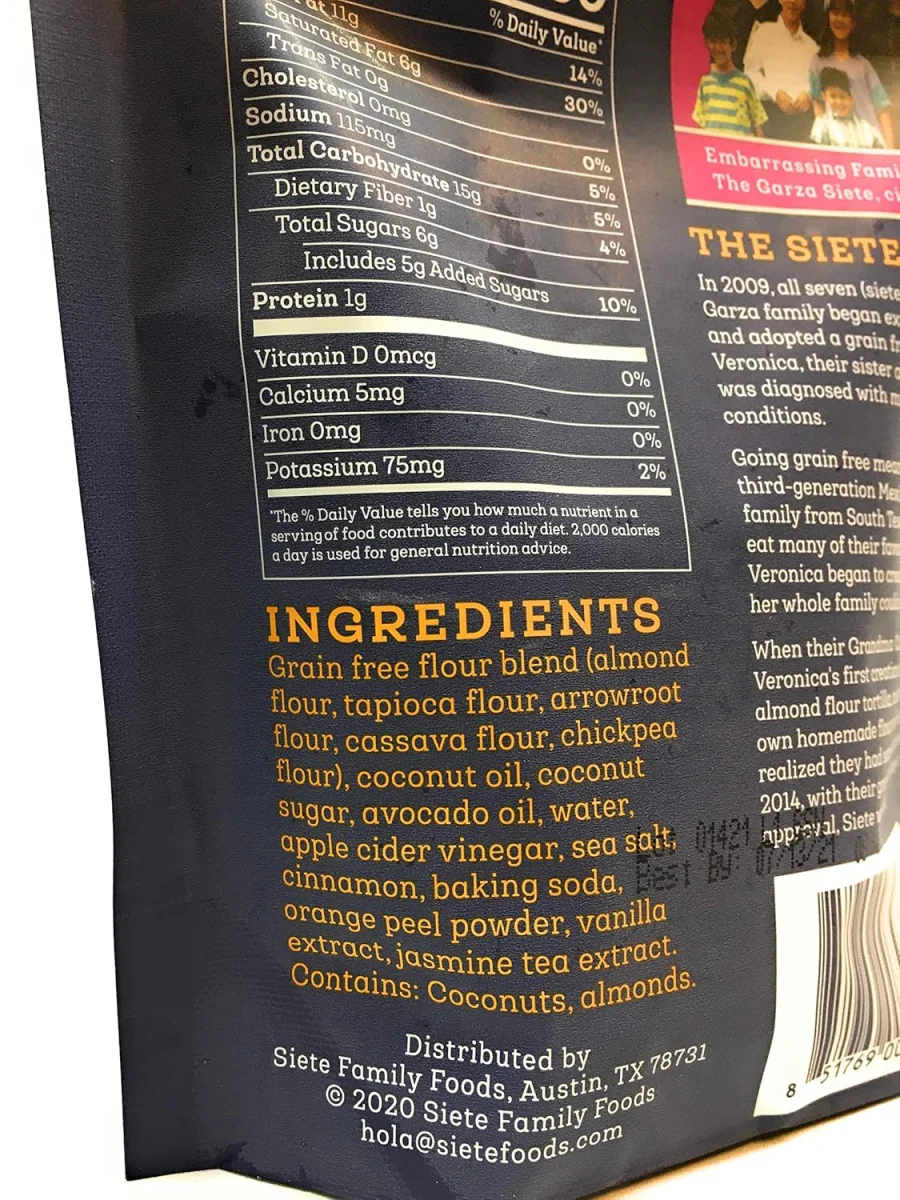 Siete Shortbread Cookies - 4.5 oz