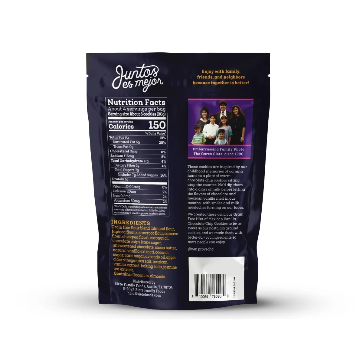 Siete Chocolate Chip Cookies with Mexican Vanilla