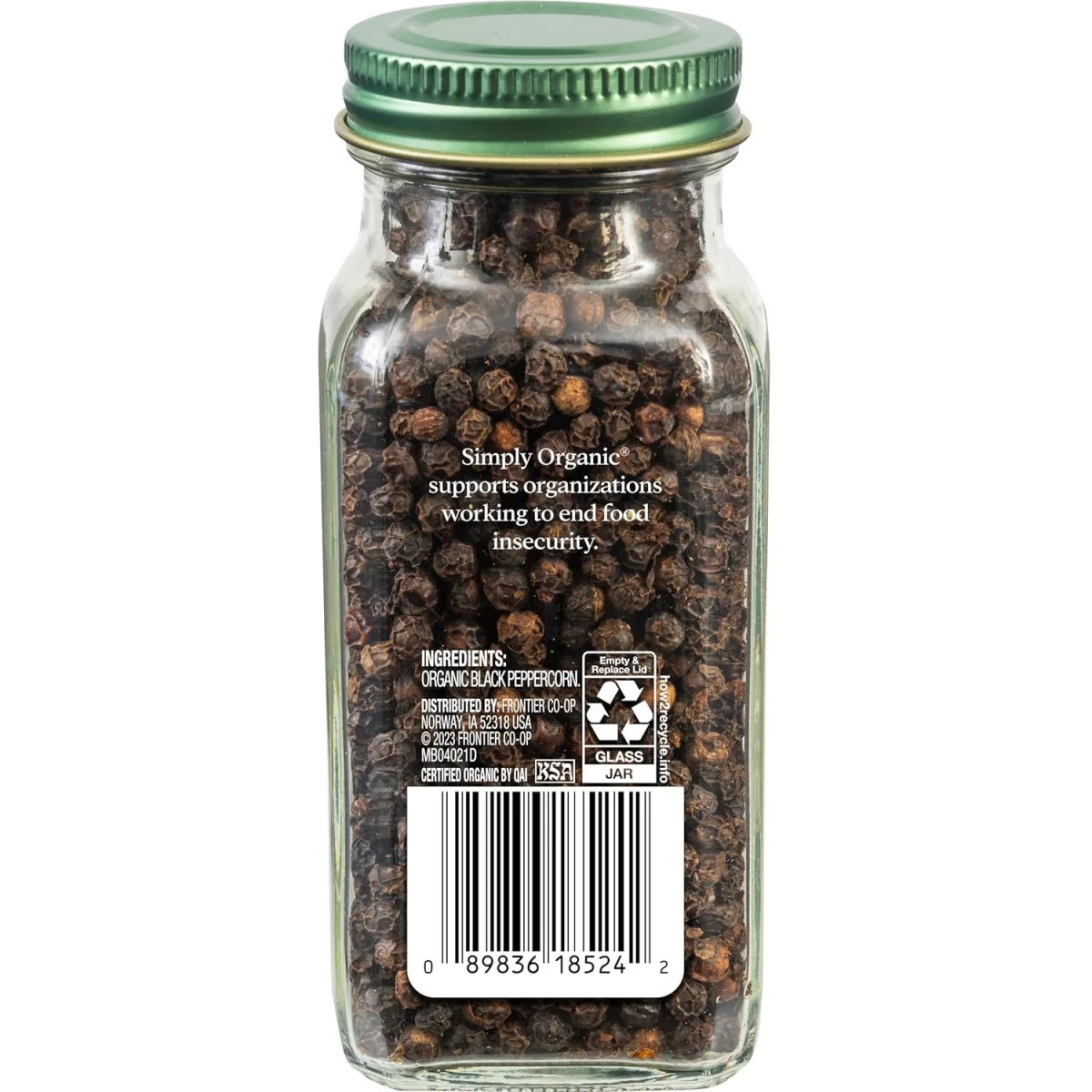 Simply Organic Black Peppercorns - 2.65 oz