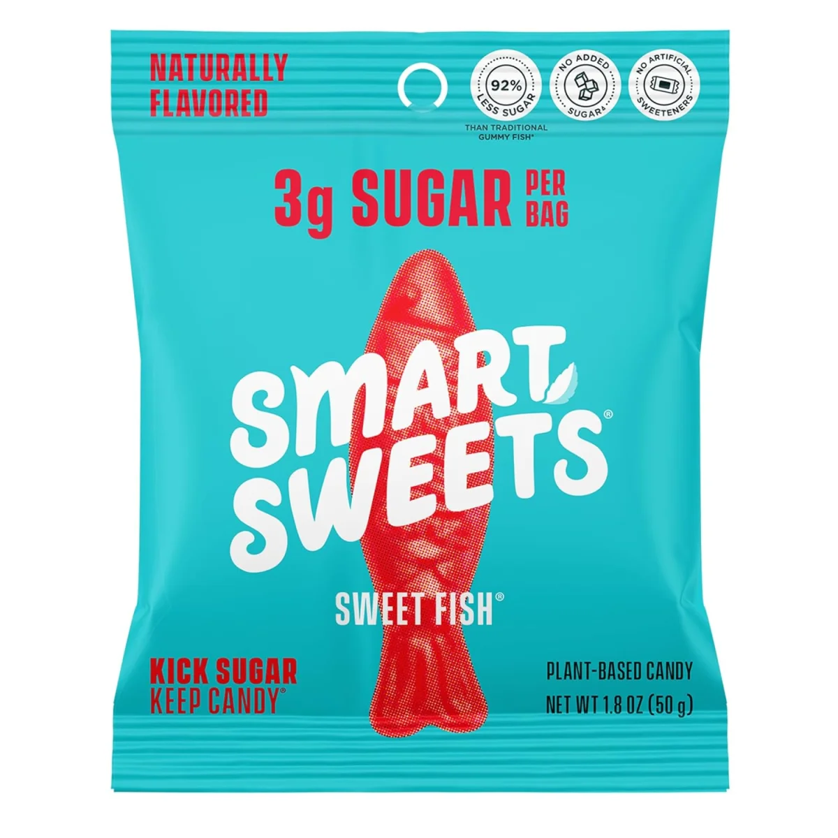 SmartSweets Sweet Fish Low Sugar Gummy Candy - 1.8 oz