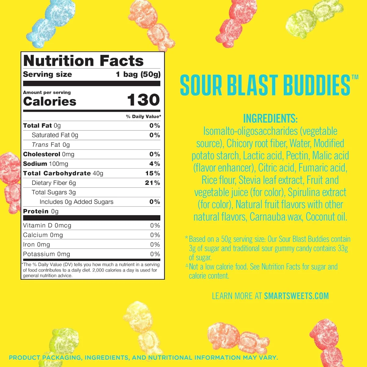 SmartSweets Sour Blast Buddies - 1.8 oz