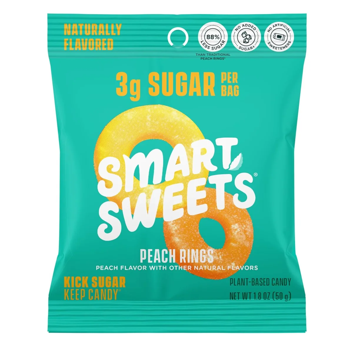 SmartSweets Peach Rings - 1.8 oz