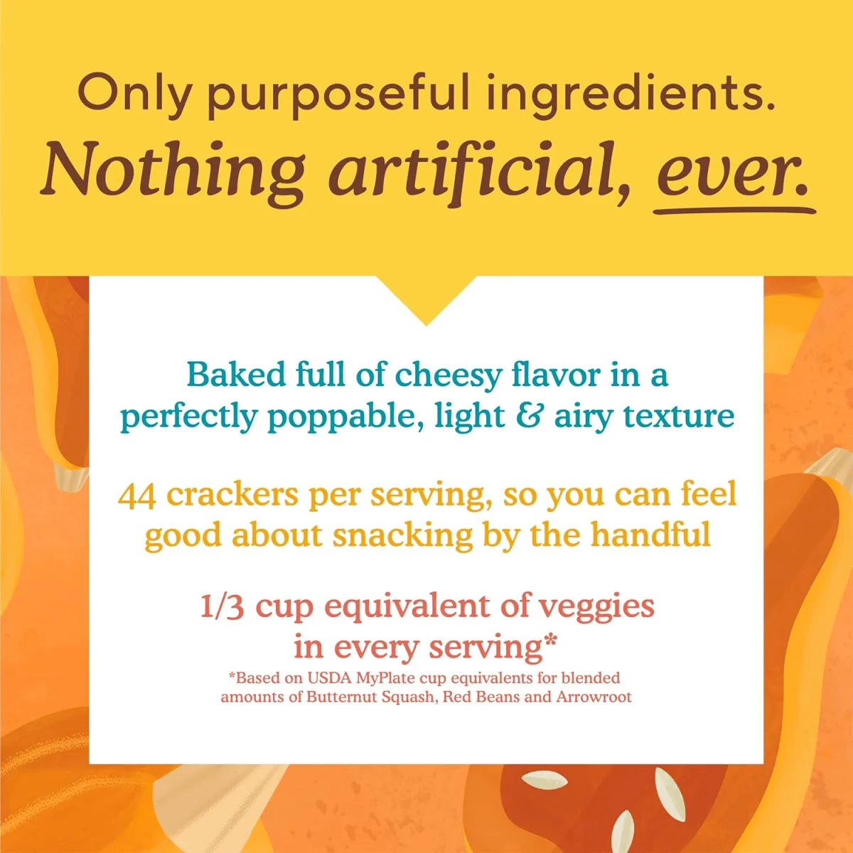 Simple Mills Pop Mmms Veggie Flour Baked Snack Crackers, Cheddar - 4 oz