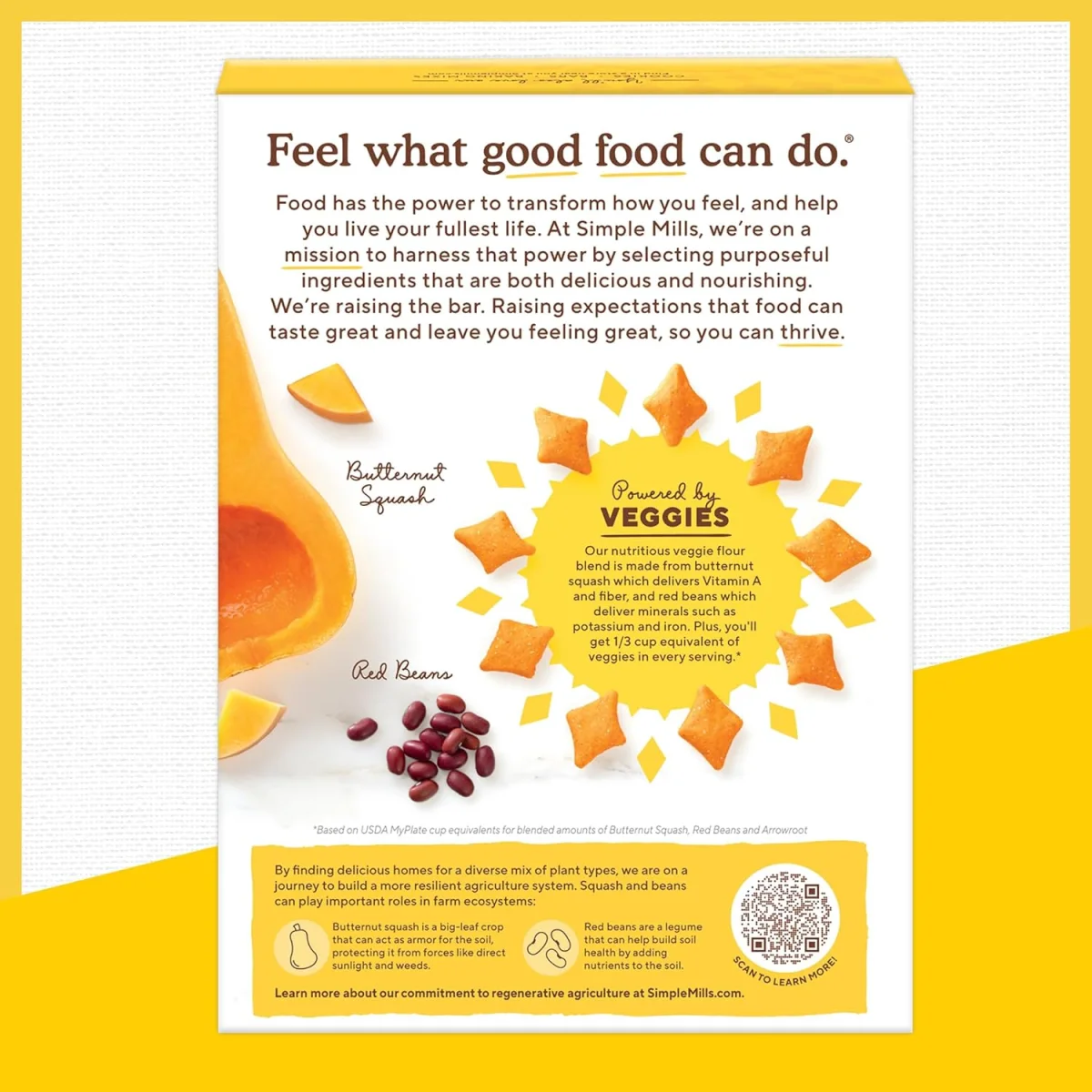 Simple Mills Pop Mmms Veggie Flour Baked Snack Crackers, Cheddar - 4 oz