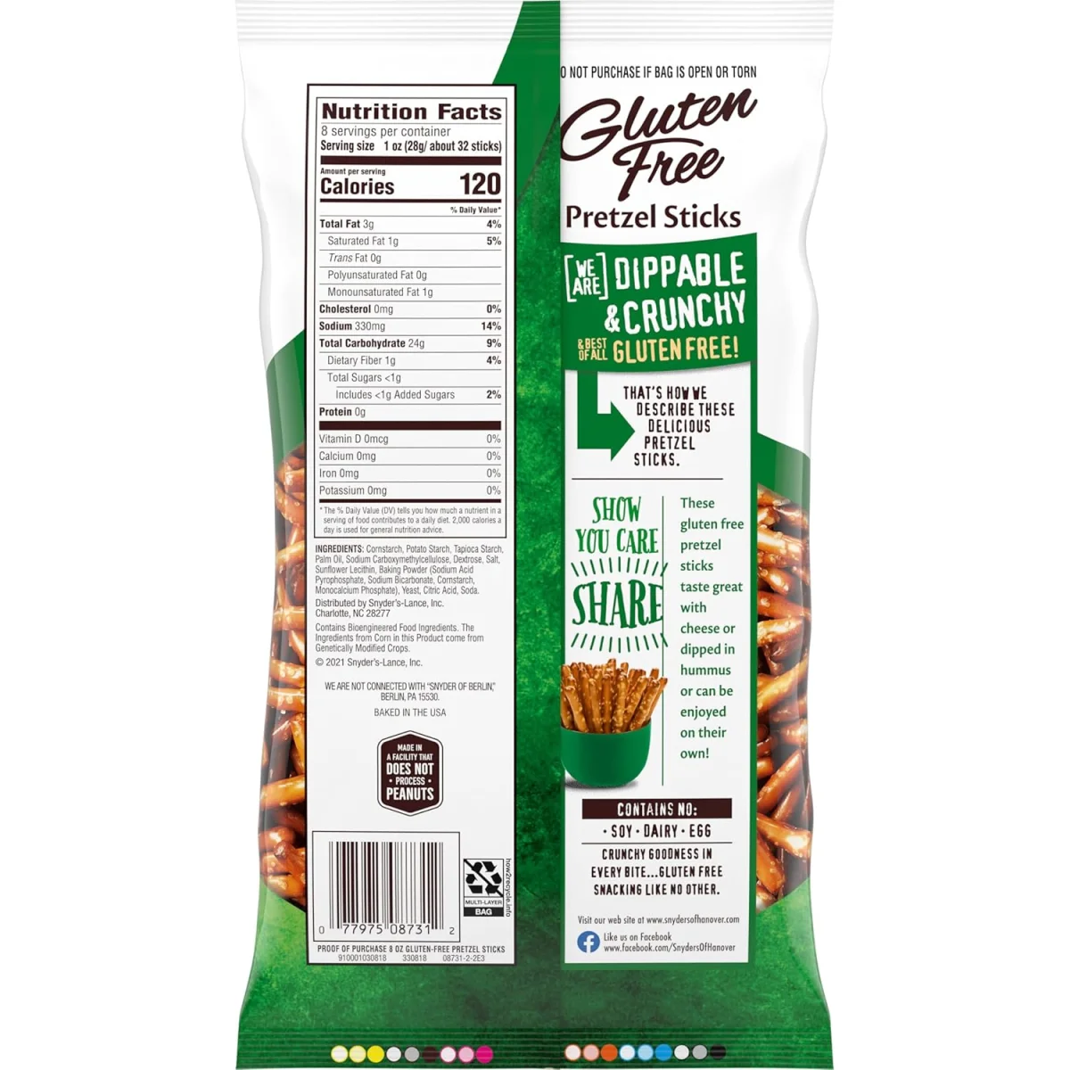 Snyder's of Hanover Gluten Free Pretzel Sticks - 8 oz