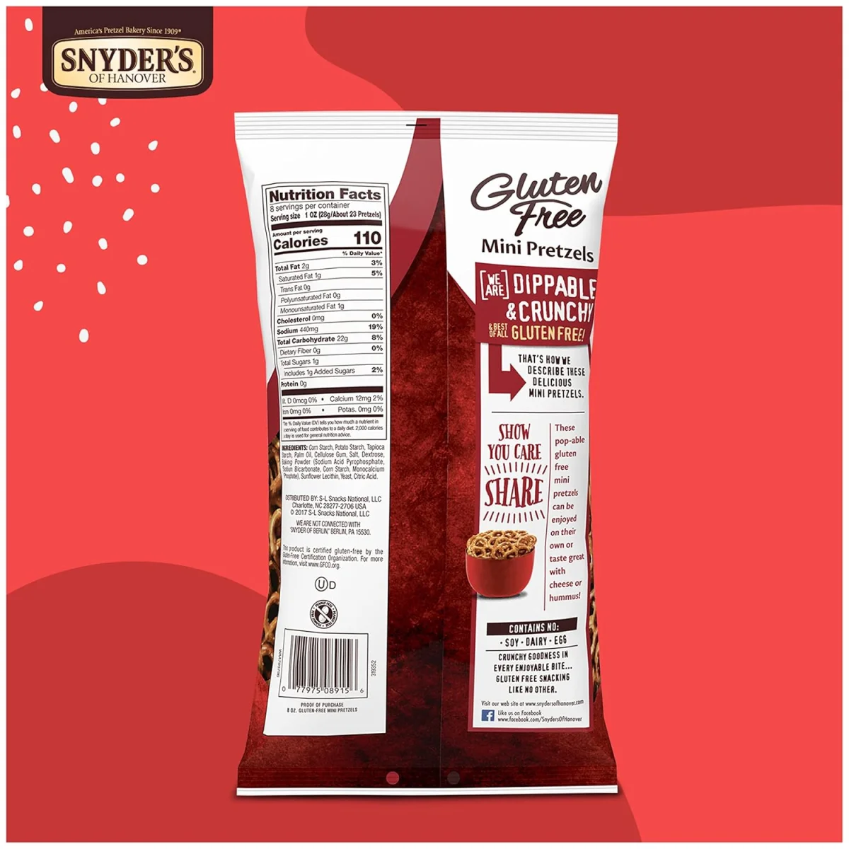 Snyder's of Hanover Gluten Free Mini Pretzels - 8 oz