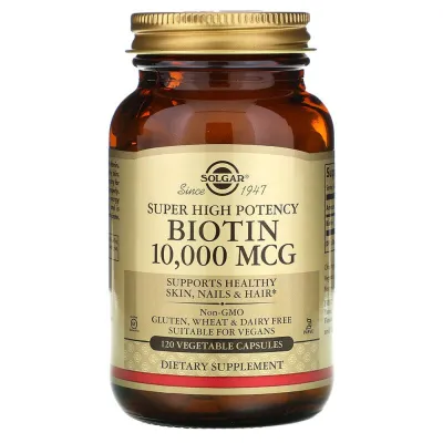 Solgar Biotin - 10000 mcg - 120 Vegetable Capsules