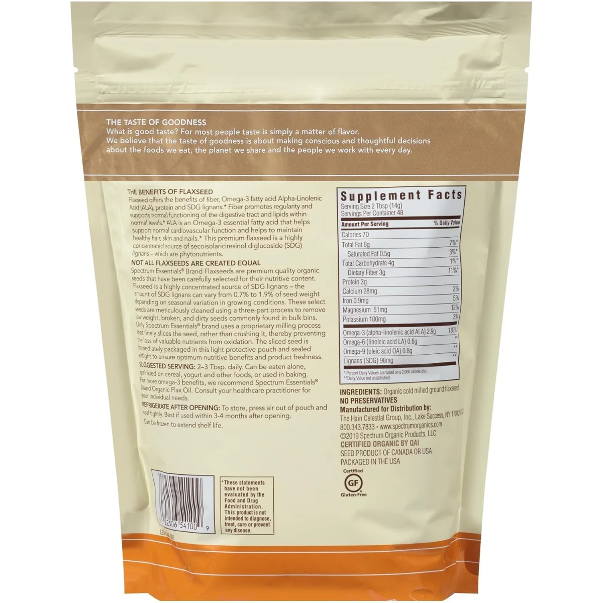 Spectrum Organic Ground Flaxseed - 14 oz