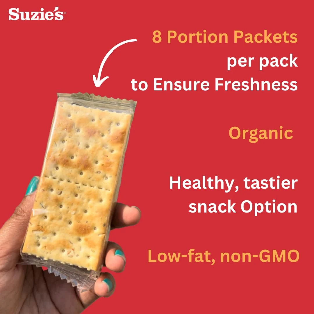 Suzie's Organic Saltines Crackers, Rosemary Sesame