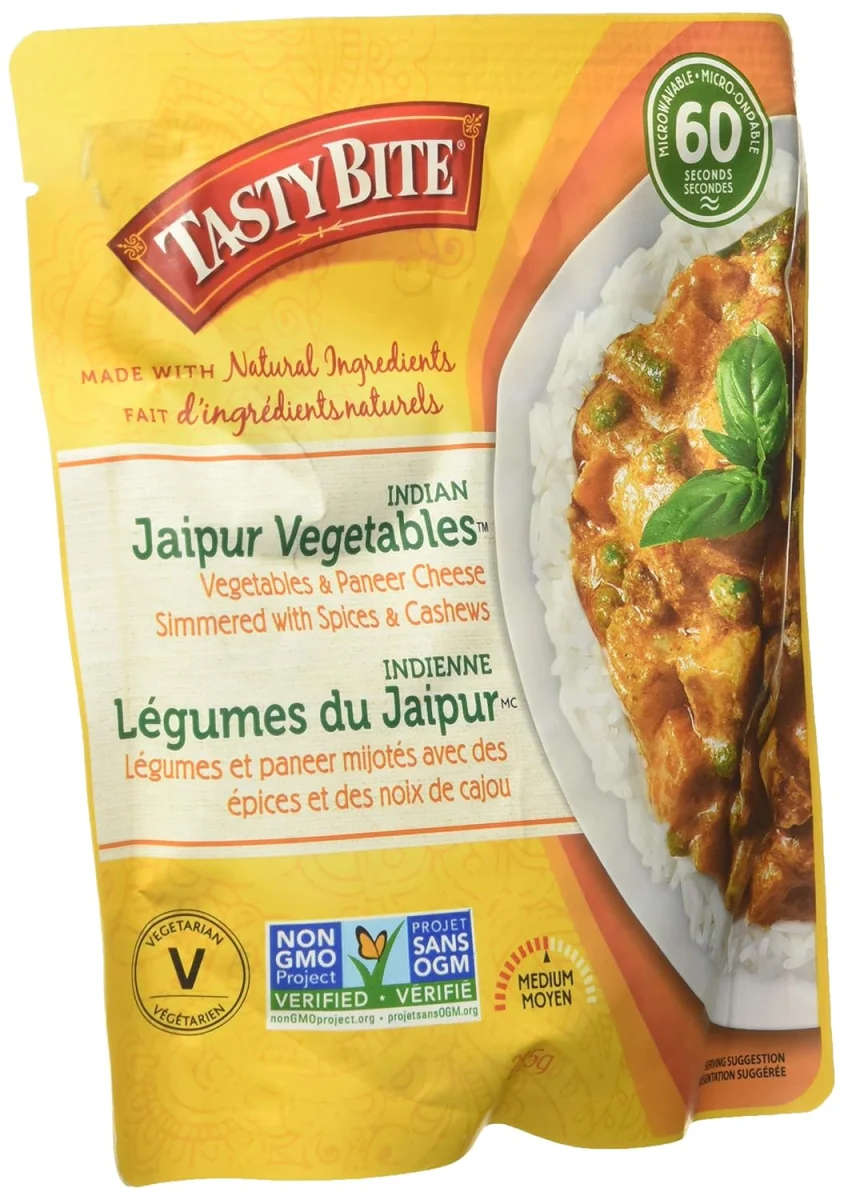 Tasty Bite Gluten Free Non-GMO Vegetables & Paneer - 10 oz