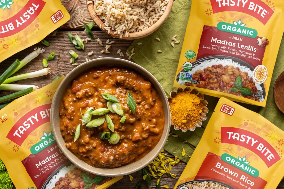 Tasty Bite Vegan Organic 3 Bean Madras Lentils - 10 oz