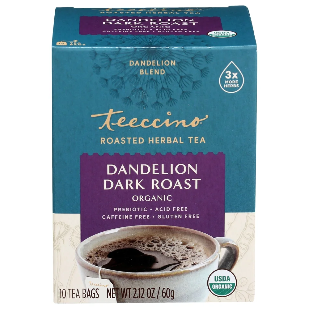 Teeccino Dandelion Herbal Tea - 50 Tea Bags