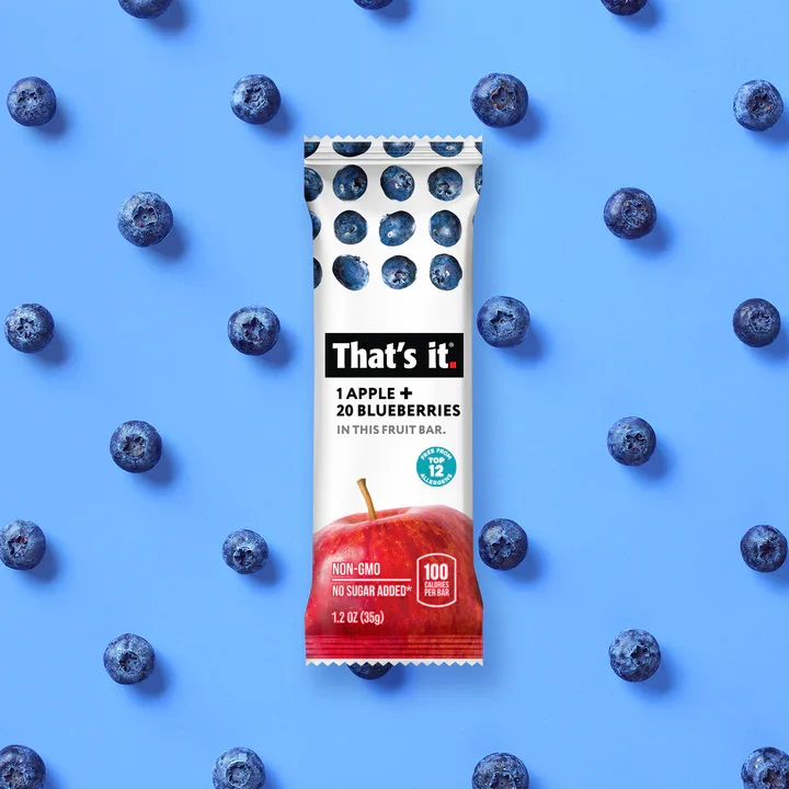 That's it. Apple + Blueberry Fruit Bar