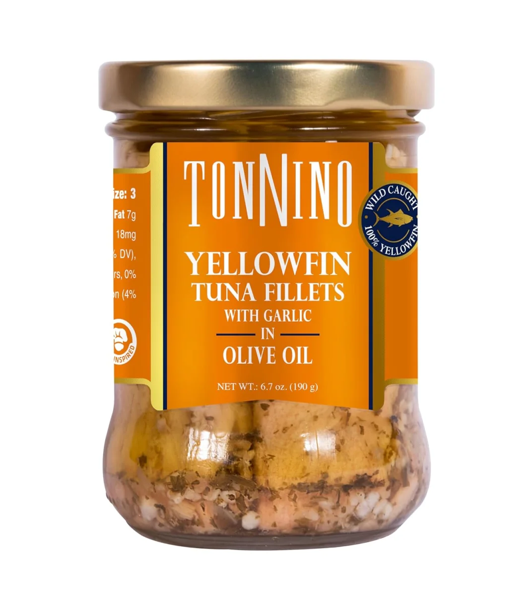 Tonnino Tuna Fillets with Garlic in Olive Oil