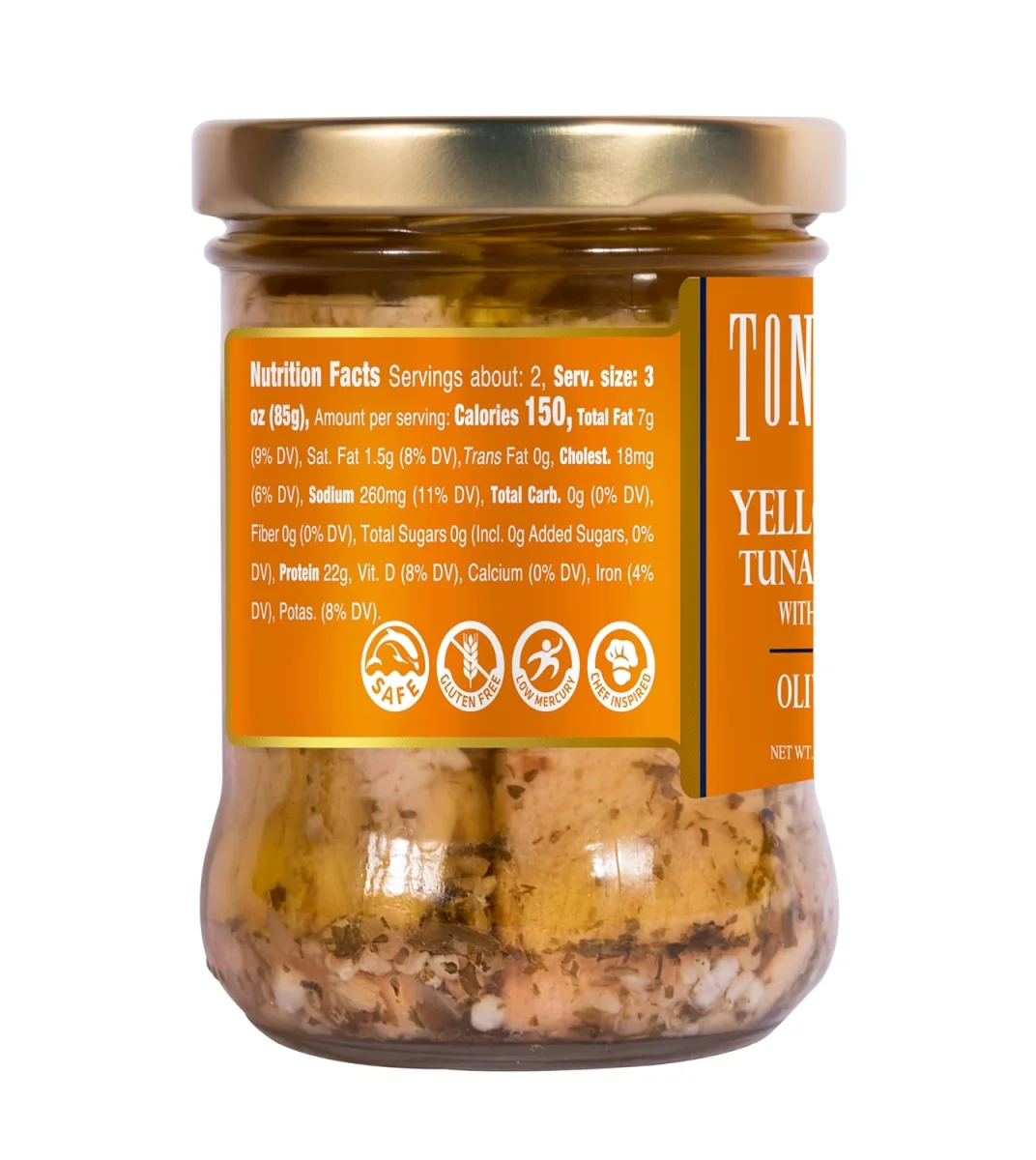 Tonnino Tuna Fillets with Garlic in Olive Oil