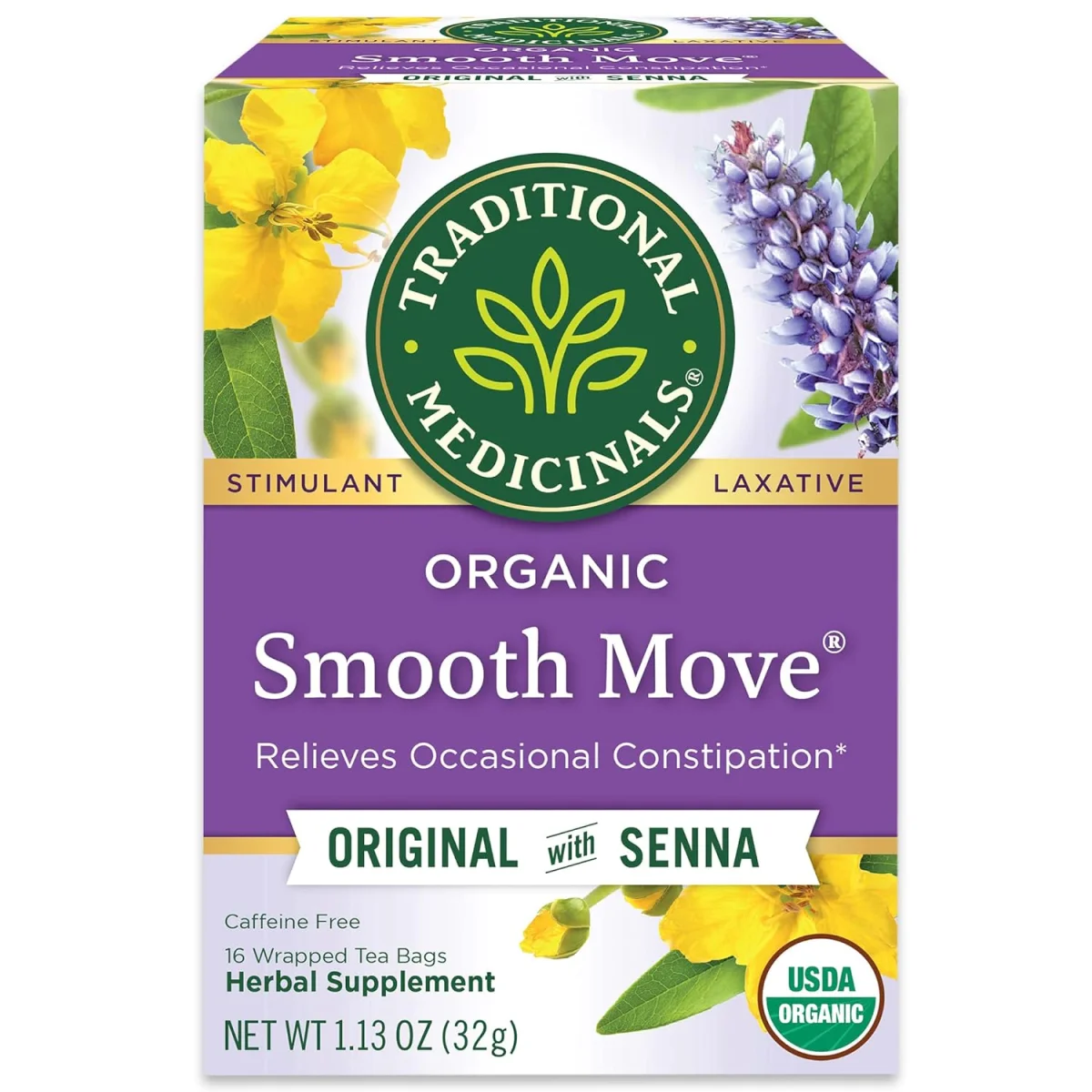 Traditional Medicinals Organic Smooth Move Herbal Tea - 16 Tea Bags