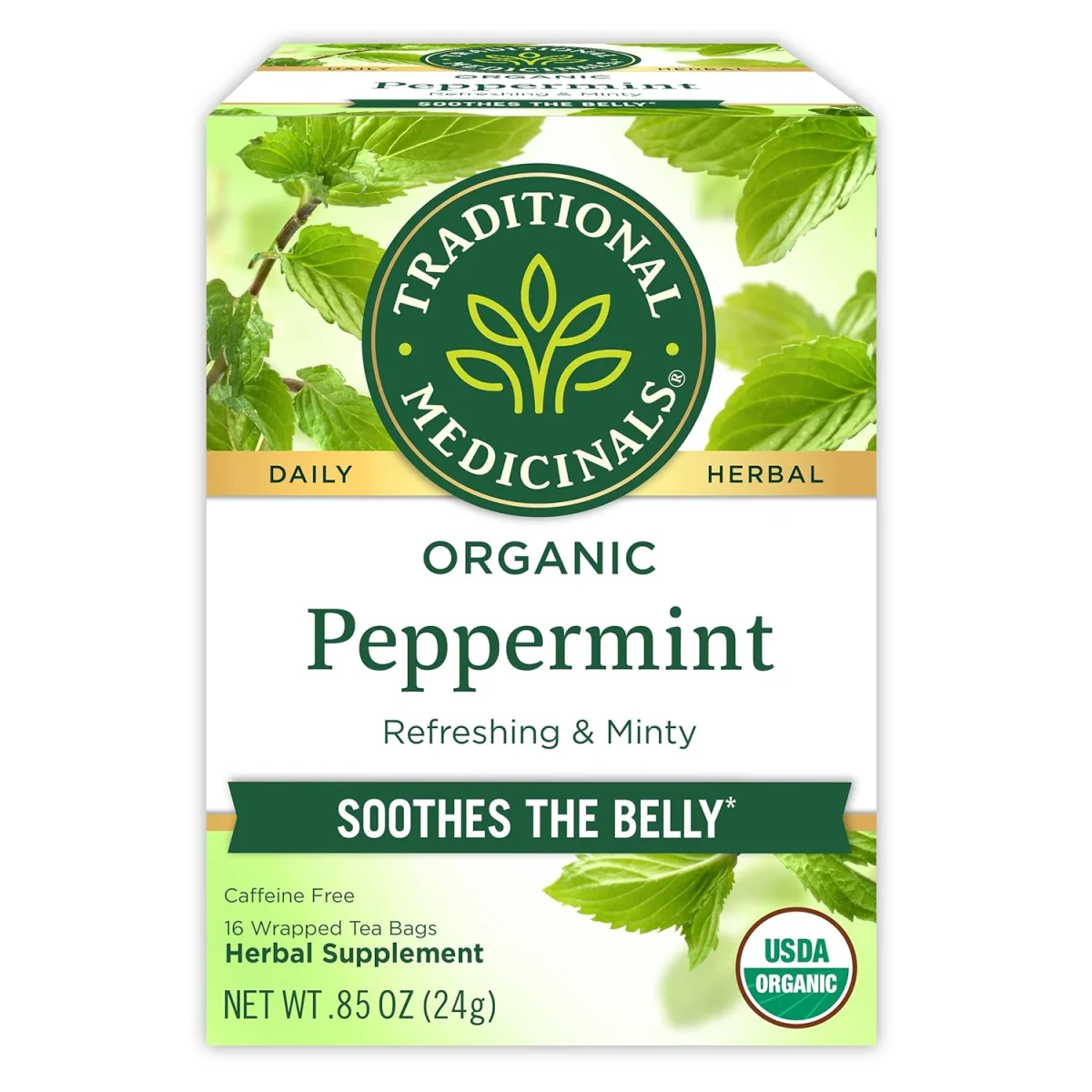 Traditional Medicinals Organic Peppermint Herbal Tea - 16 Tea Bags