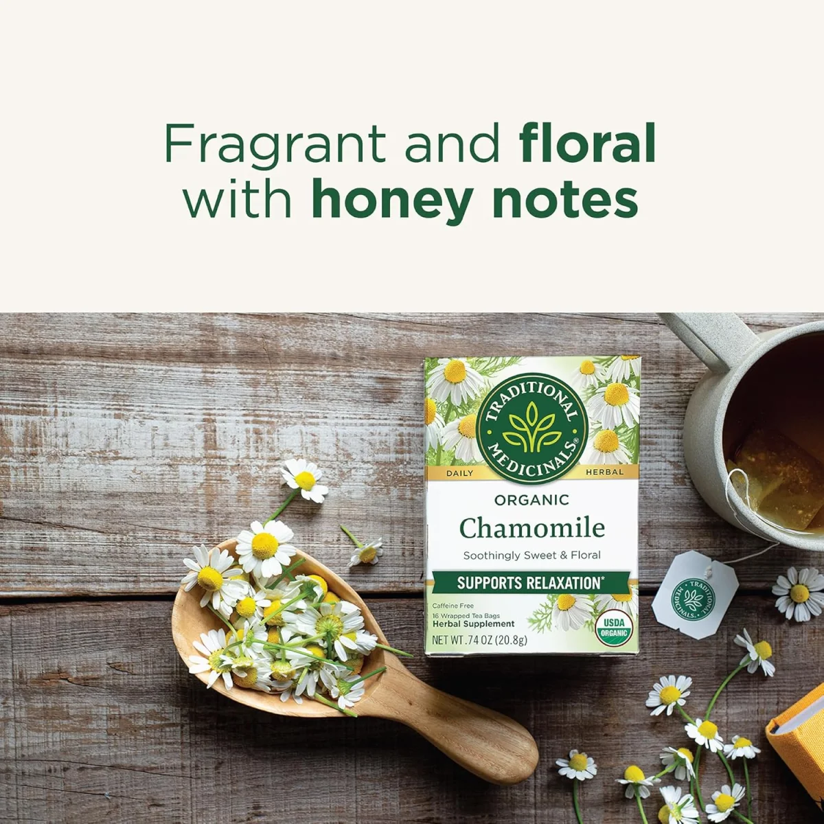 Traditional Medicinals Organic Chamomile Herbal Tea - 16 Tea Bags