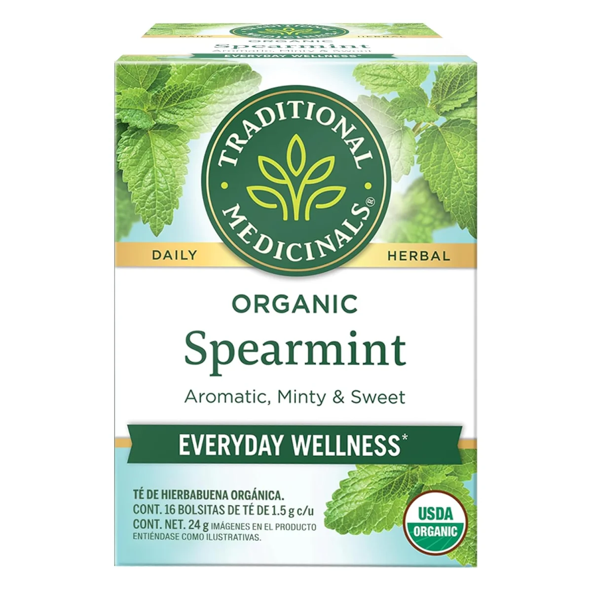 Traditional Medicinals Organic Spearmint Herbal Tea - 16 Tea Bags
