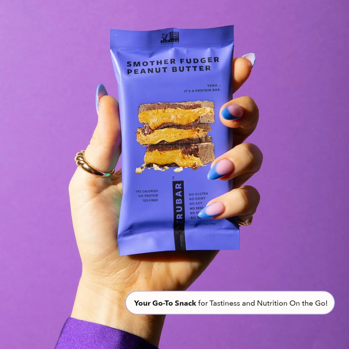 TRUBAR Vegan Protein Bar, Smother Fudger Peanut Butter