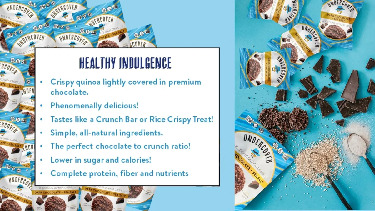 Undercover Chocolate Quinoa Crisps Dark Chocolate + Cherries