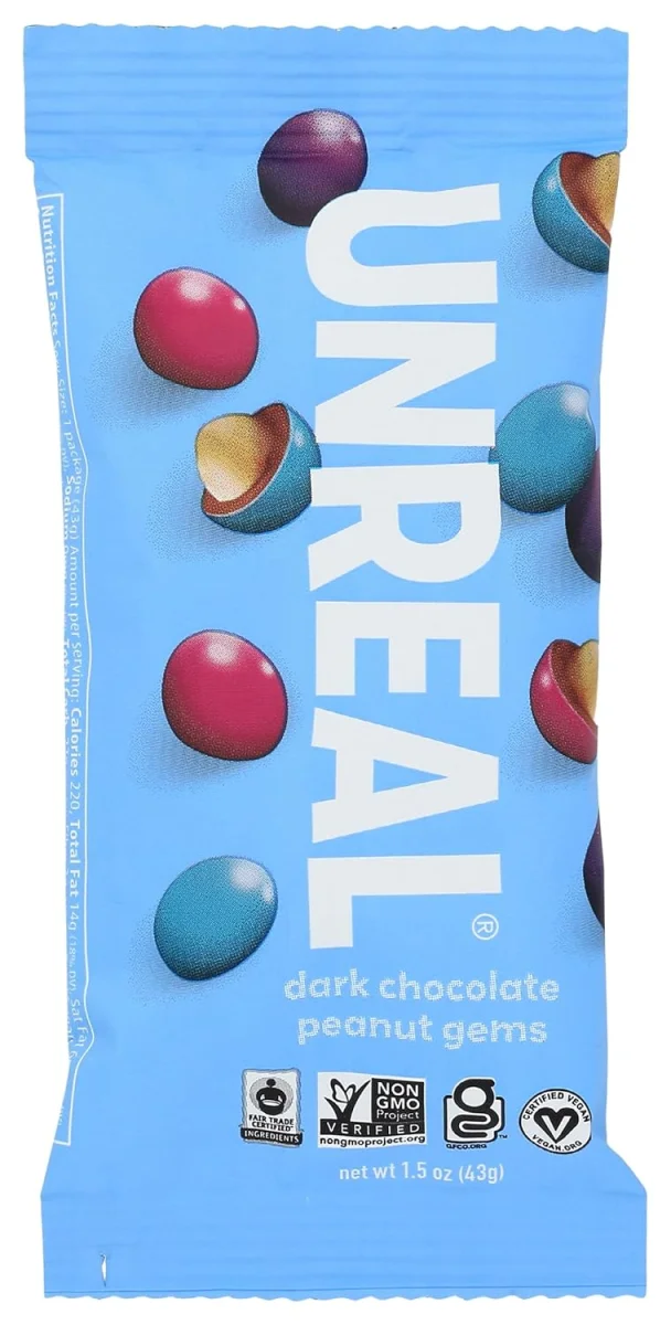 Unreal Dark Chocolate Peanut Gems - 1.5 oz
