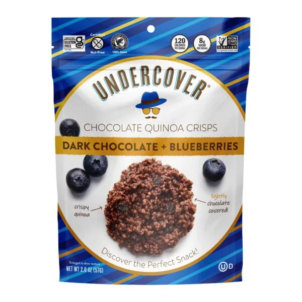 Undercover Chocolate Crispy Quinoa Dark Chocolate + Blueberries
