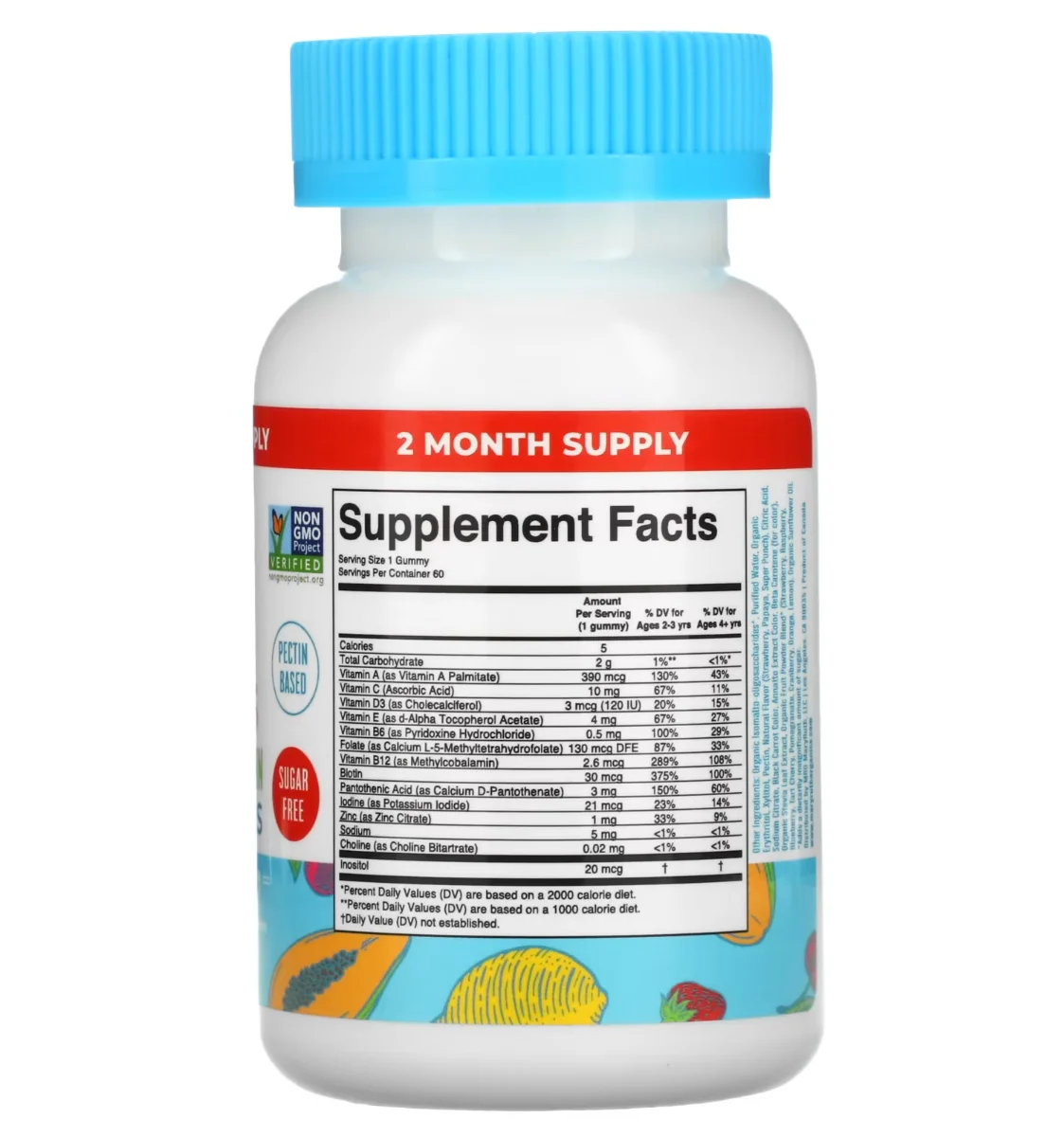 MaryRuth's Kids Multivitamin Gummies Strawberry Papaya & Super Punch - 60 Gummies