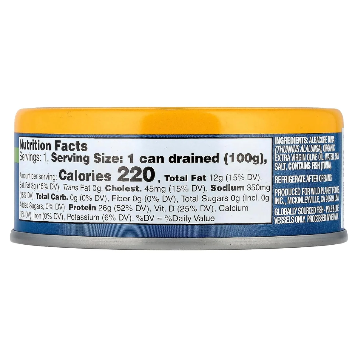 Wild Planet Albacore Solid Wild Tuna in Extra Virgin Olive Oil - 5 oz