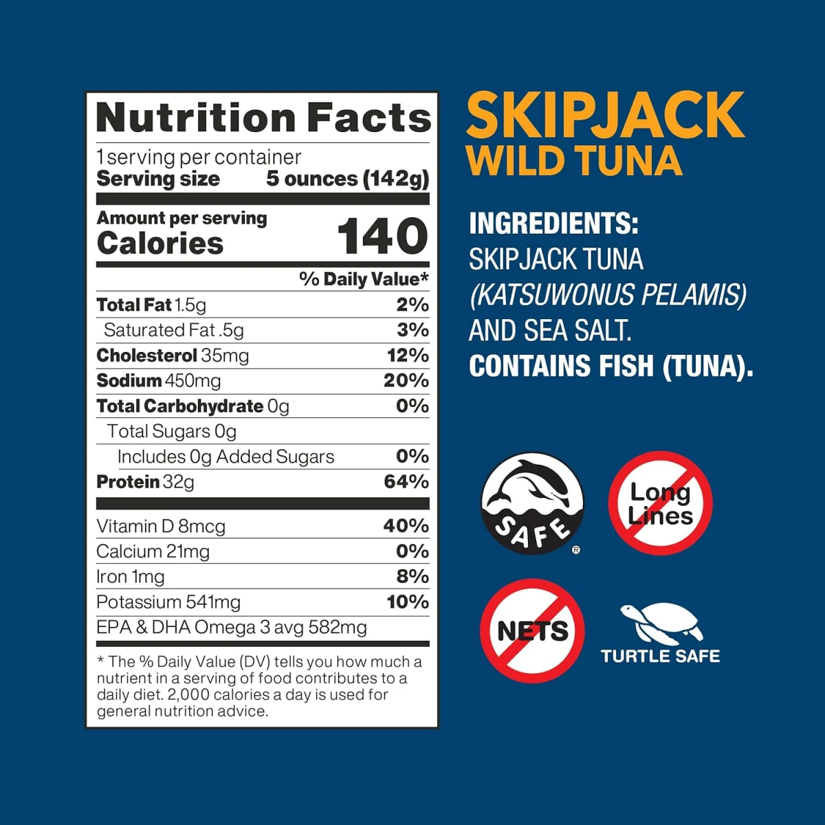 Wild Planet Skipjack Wild Tuna - 5 oz