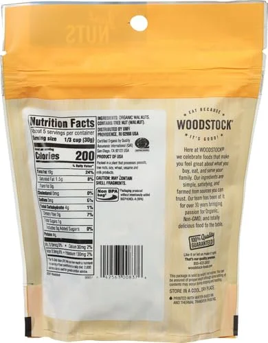 Woodstock Organic Walnut Halves & Pieces - 5.5 oz