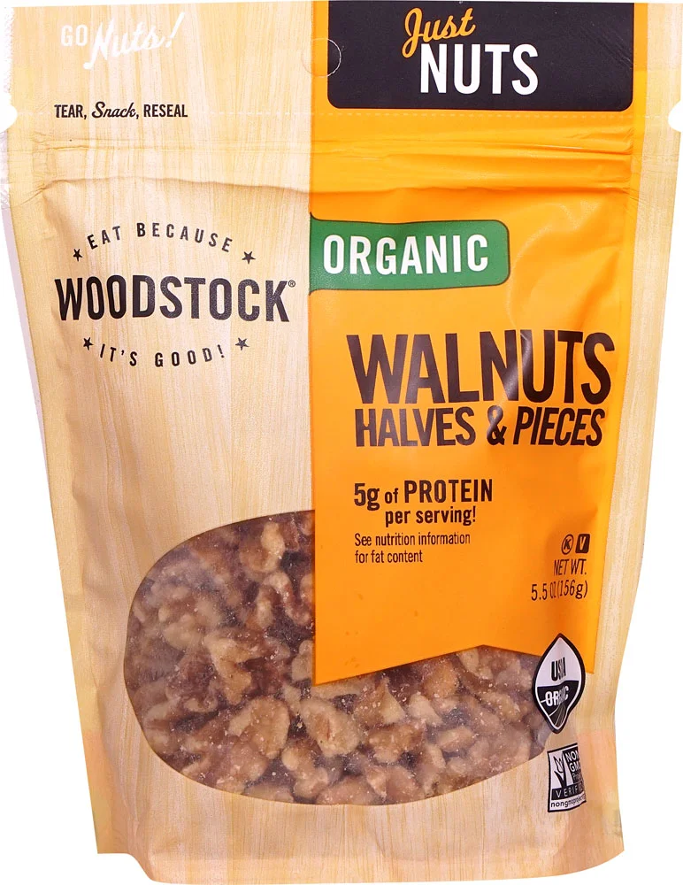 Woodstock Organic Walnut Halves & Pieces - 5.5 oz