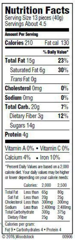 Woodstock Organic Kosher Dark Chocolate Covered Almonds - 6.5 oz