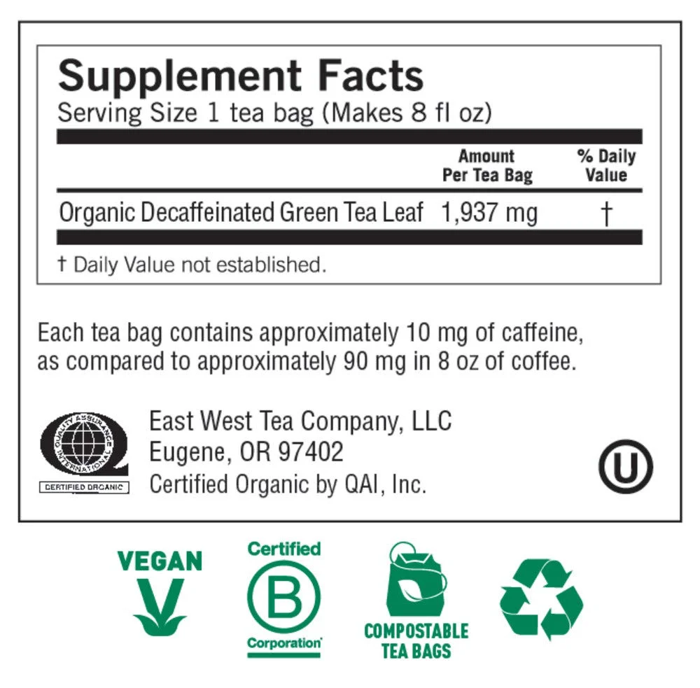 Yogi Tea Organic Pure Green Decaf Green Tea - 16 Tea Bags