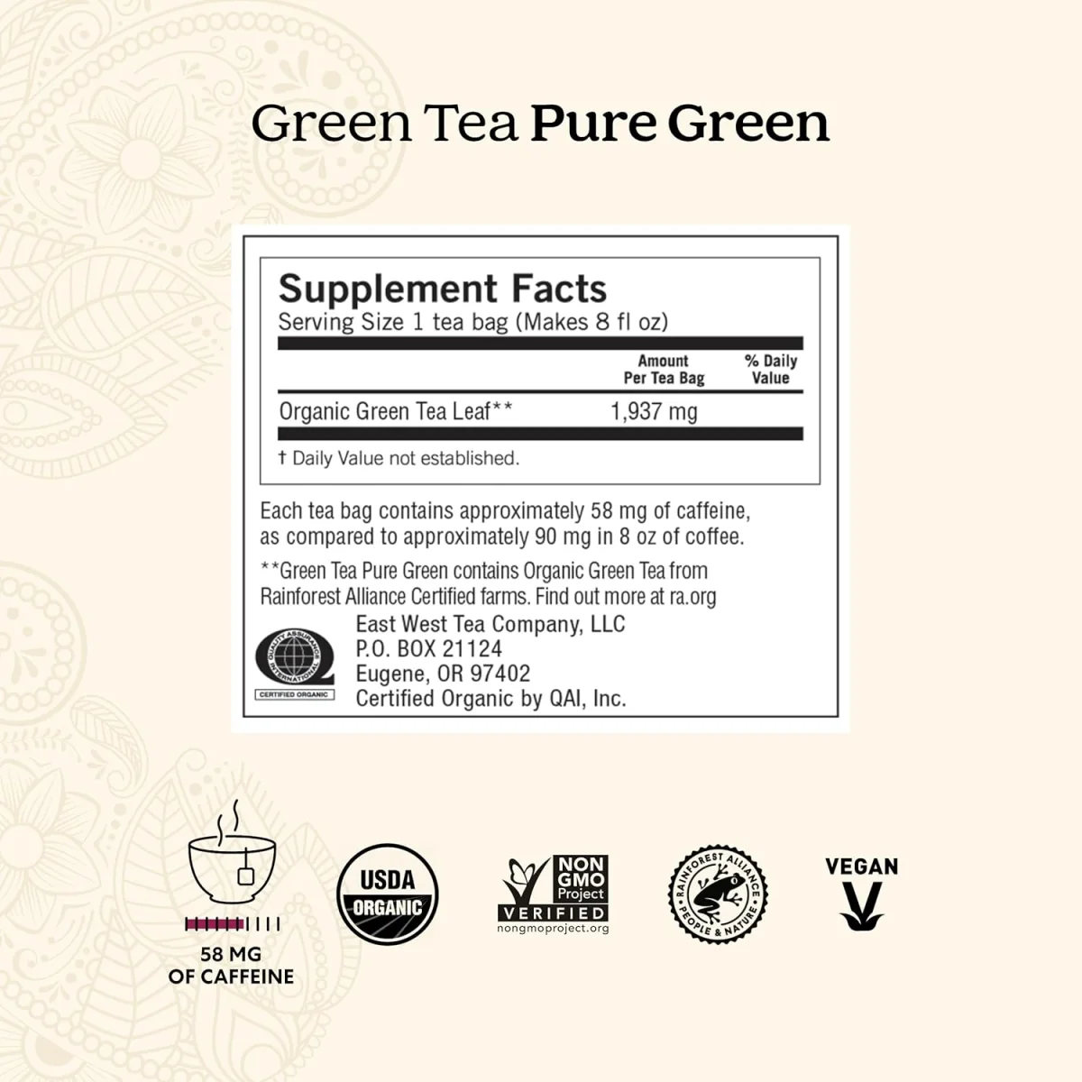 Yogi Tea Organic Pure Green Tea - 16 Tea Bags