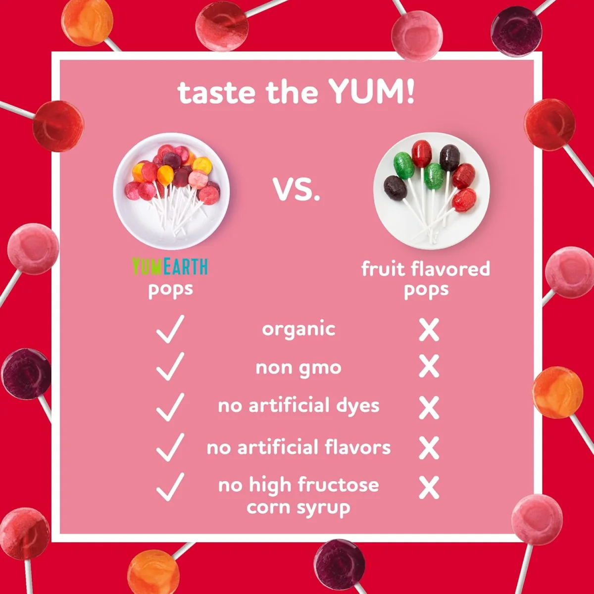 YumEarth Organic Favorite Fruits Pops - 20 Pops